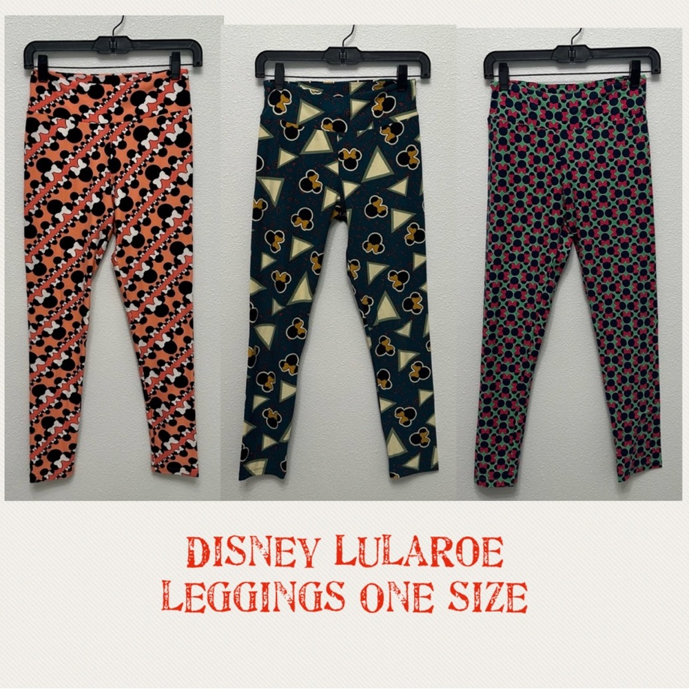 Disney LuLaRoe Leggings, Lot of 3